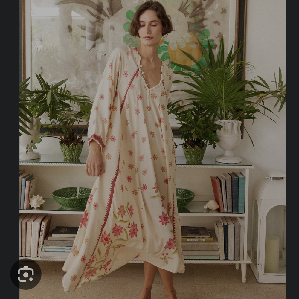 Natalie Martin Fiore Maxi Dress 100% Silk